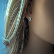 Load image into Gallery viewer, Sterling Silver Concho Stud Earrings, Southwestern Inspired
