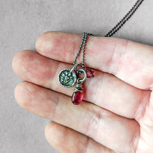 Load image into Gallery viewer, Artisan Silver Victorian Flower Charm Necklace
