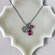 Load image into Gallery viewer, Artisan Silver Victorian Flower Charm Necklace
