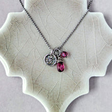 Load image into Gallery viewer, Artisan Silver Victorian Flower Charm Necklace
