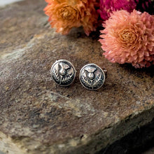 Load image into Gallery viewer, Petite Scottish Thistle Sterling Silver Stud Earrings
