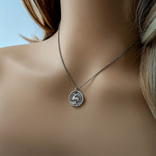 Load image into Gallery viewer, Leaping Stag Pendant: Sterling Silver Talisman Necklace
