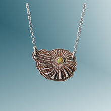 Load image into Gallery viewer, Sterling Silver Ammonite Necklace: Ethiopian Opal Fossil Pendant
