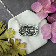 Load image into Gallery viewer, Cat on a Broom Necklace — Sterling Silver Wax Seal Talisman
