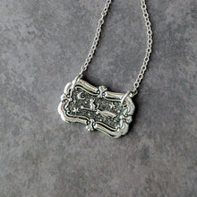 Load image into Gallery viewer, Cat on a Broom Necklace — Sterling Silver Wax Seal Talisman

