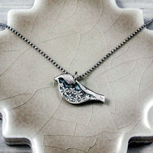 Load image into Gallery viewer, Sterling Silver Chickadee Pendant
