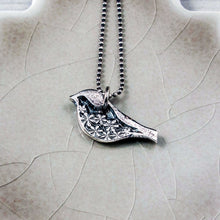 Load image into Gallery viewer, Sterling Silver Chickadee Pendant

