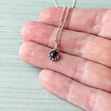 Load image into Gallery viewer, Dainty Vintage Inspired Garnet Pendant Necklace
