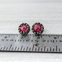 Load image into Gallery viewer, Vintage-Inspired Garnet Stud Earrings
