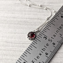 Load image into Gallery viewer, Dainty Vintage Inspired Garnet Pendant Necklace
