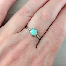 Load image into Gallery viewer, Sterling Silver Ethiopian Opal Crown Ring: Essential Gemstones
