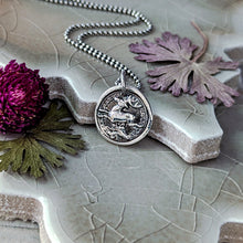 Load image into Gallery viewer, Leaping Stag Pendant: Sterling Silver Talisman Necklace
