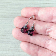 Load image into Gallery viewer, Garnet Dangle Earrings
