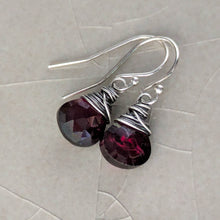 Load image into Gallery viewer, Garnet Dangle Earrings
