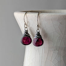 Load image into Gallery viewer, Garnet Dangle Earrings
