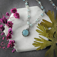 Load image into Gallery viewer, Romantic Aquamarine Pendant Necklace
