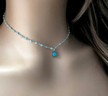 Load image into Gallery viewer, Romantic Aquamarine Pendant Necklace
