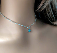 Load image into Gallery viewer, Romantic Aquamarine Pendant Necklace
