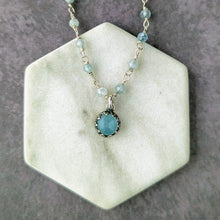 Load image into Gallery viewer, Romantic Aquamarine Pendant Necklace
