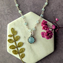 Load image into Gallery viewer, Romantic Aquamarine Pendant Necklace

