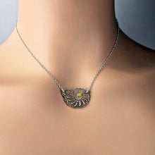 Load image into Gallery viewer, Sterling Silver Ammonite Necklace: Ethiopian Opal Fossil Pendant
