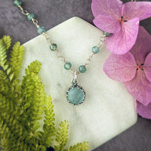Load image into Gallery viewer, Rose-Cut Aquamarine Pendant Necklace
