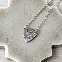 Load image into Gallery viewer, Silver necklace detail of back of pendant
