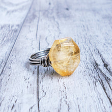 Load image into Gallery viewer, Personal Power Talisman Citrine Faceted Oval Nugget Ring
