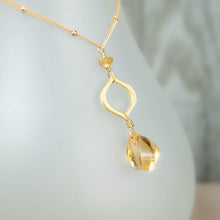 Load image into Gallery viewer, Citrine and Gold Arabesque Necklace
