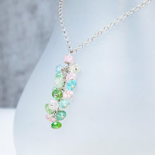 Load image into Gallery viewer, Pastel Tourmaline Tassel Necklace
