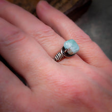 Load image into Gallery viewer, Authentic Self-Expression Talisman Larimar Cushion Ring
