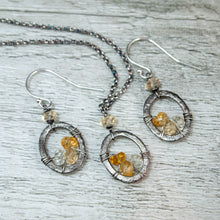 Load image into Gallery viewer, Citrine and Oxidized Silver Full Spectrum Necklace
